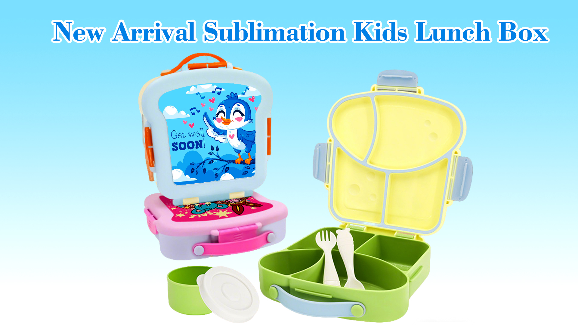 Different Types of Sublimation Kids Lunch box 