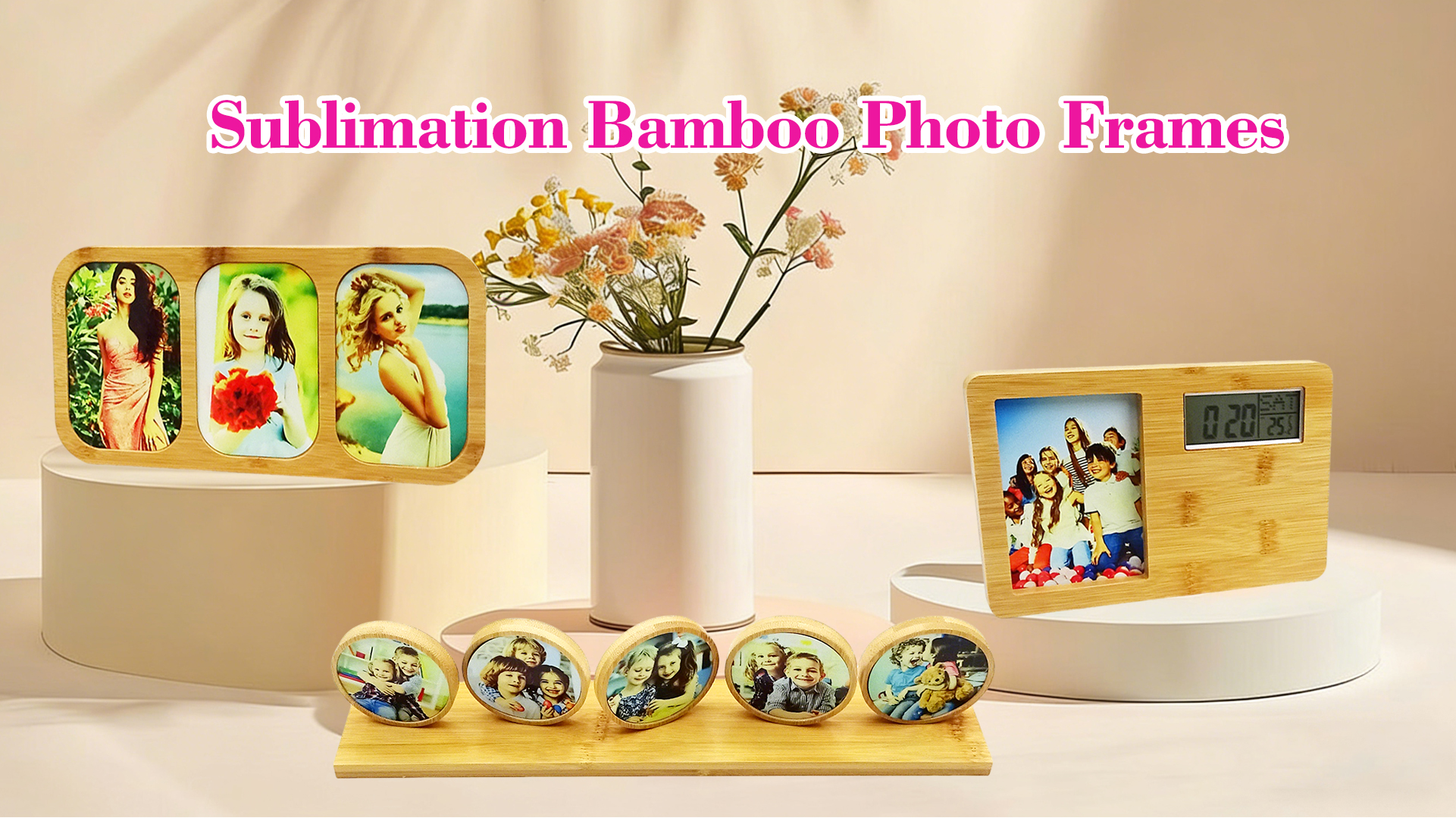 Sublimation Bamboo Photo Frames 