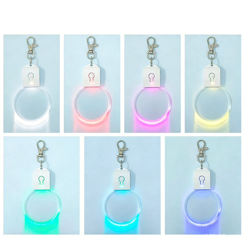 Sublimation Acrylic Clear Led Keychains 