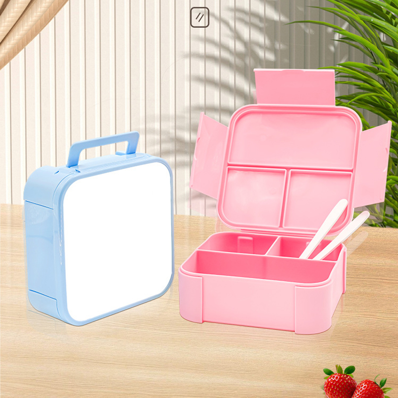 Plastic Lunch box-Pink 